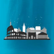 Rím silueta pamiatky Rím silueta pamiatky