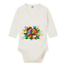 Peace symbol prerastený kvetinami