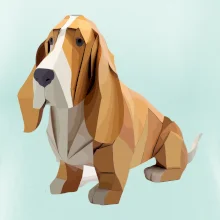 Baset zlepený z papiera