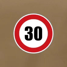 Dopravná značka - obmedzenie rýchlosti 30