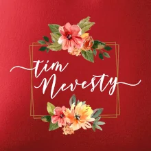 Tím nevesty štvorec oranžový