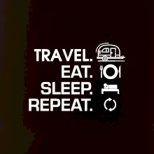 Eat sleep travel - Malý príves