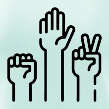 Kameň nožnice papier ikony