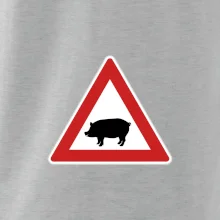 Dopravná značka - Pozor prasa domáca