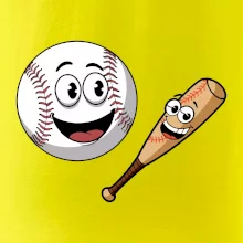 Parové tričko - baseballová raketa a loptička