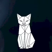 Origami mačka spredu