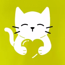 Mačka drží srdce Mačka drží srdce