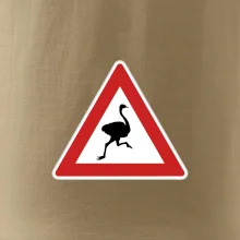 Dopravná značka - Pozor pštros