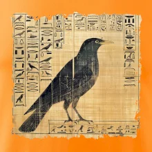 Egyptské hieroglyfy vták