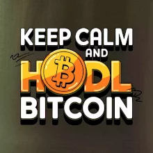 3D nápis Keep Calm and HODL Bitcoin