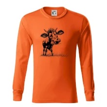 Čiernobiela karikatúra krava stojaca Čiernobiela karikatúra krava stojaca