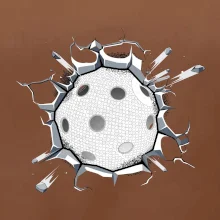 Florbal lopta v triku