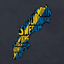 Mapy - názvy miest - Švédsko