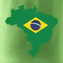 Brazília vlajka v mape