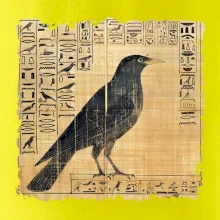 Egyptské hieroglyfy vták