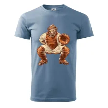 Baseballový catcher retro rytina