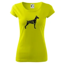 Dobermans - nápis v tele