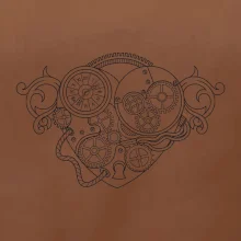Steampunk srdce kreslené