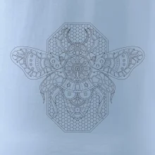 Steampunk včela čiernobiela