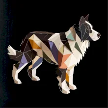 Border kólia zlepená z papiera