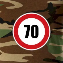 Dopravná značka - obmedzenie rýchlosti 70 Dopravná značka - obmedzenie rýchlosti 70