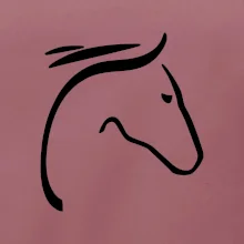 Kôň - hlava silueta