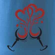 Víno je láska okrúhle poháre