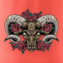 Hlava barana s ružami Hlava barana s ružami