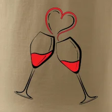 Víno je láska jednoduchý nákres