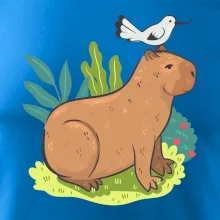 Kapybara a vtáčik