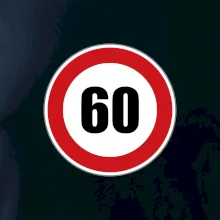 Dopravná značka - obmedzenie rýchlosti 60 Dopravná značka - obmedzenie rýchlosti 60