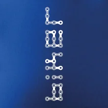 Biker nápis na výšku reťaz