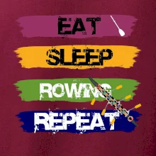 Eat sleep rowing repeat farebné