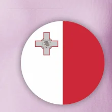 Vlajka Malta guľatá na prsník