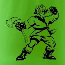 Hasič stojaci - nápis hasiči - Veľký nápis na chrbte