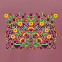 Folklór - farebne kvetiny obdĺžnik