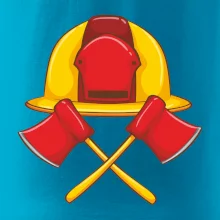 Hasičská helma a sekera