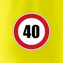 Dopravná značka - obmedzenie rýchlosti 40 Dopravná značka - obmedzenie rýchlosti 40