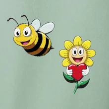 Parové tričko - Včela a kvetina