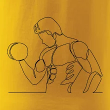 Fitness muž jedným ťahom