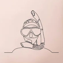 Potápač jedným ťahom