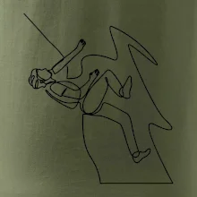 Lezec na skale jedným ťahom Lezec na skale jedným ťahom