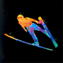 Skokan na lyžiach splash