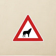 Dopravná značka - Pozor vlk