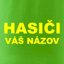 Hasiči - žltý nápis - váš názov zboru
