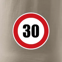 Dopravná značka - obmedzenie rýchlosti 30