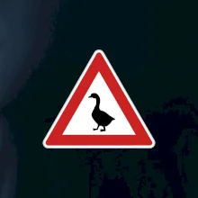 Dopravná značka - Pozor hus Dopravná značka - Pozor hus