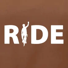 Ride - nápis s cyklistom