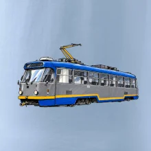 T3R SLF modrošedá kresba fixem