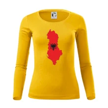 Albánsko mapa a znak Albánsko mapa a znak